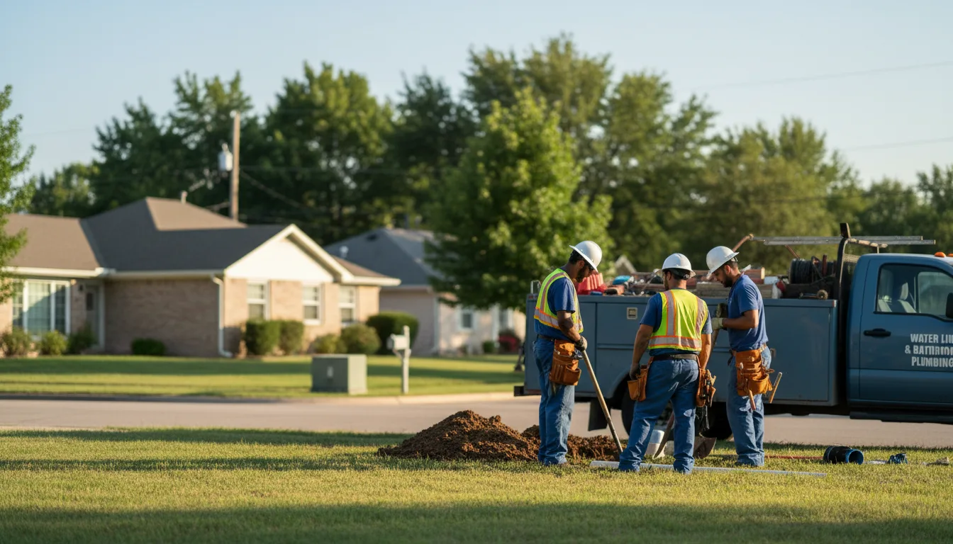 Residential water line and bathroom plumbing service in Helotes, TX